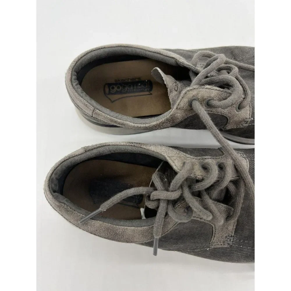 SKECHERS GOGA MAT ARCH Memory Foam Mens Shoes Size 8 Charcoal